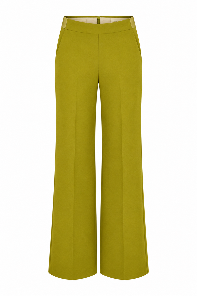 Olive Fluid Tailored Trousers