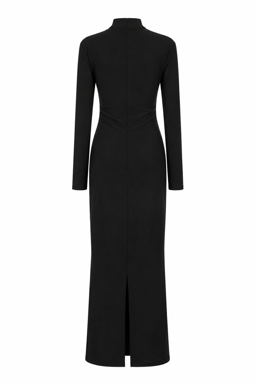 High-Slit Maxi Dress with Zip Detail