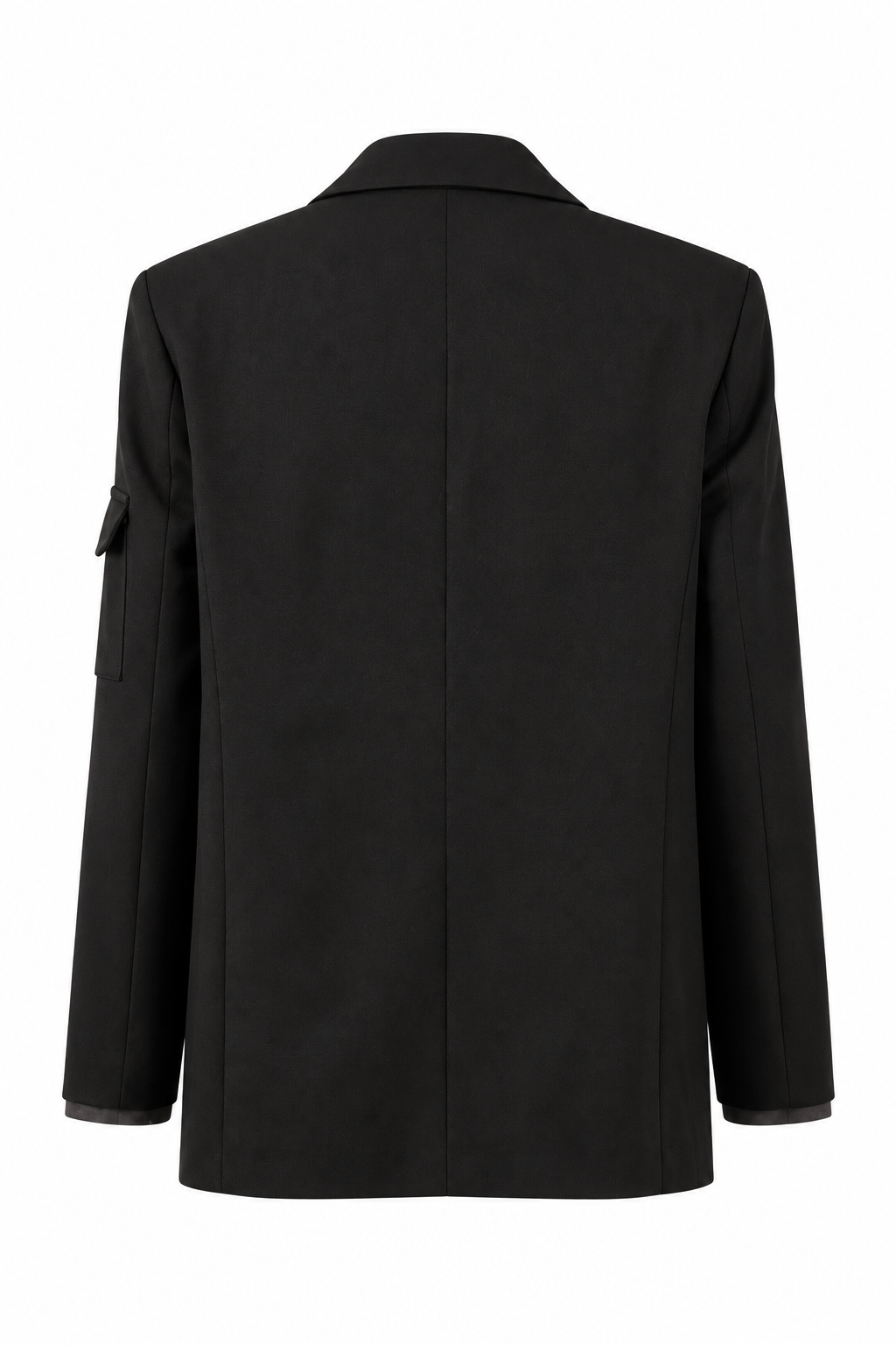Oversized Contrast-Cuff Blazer