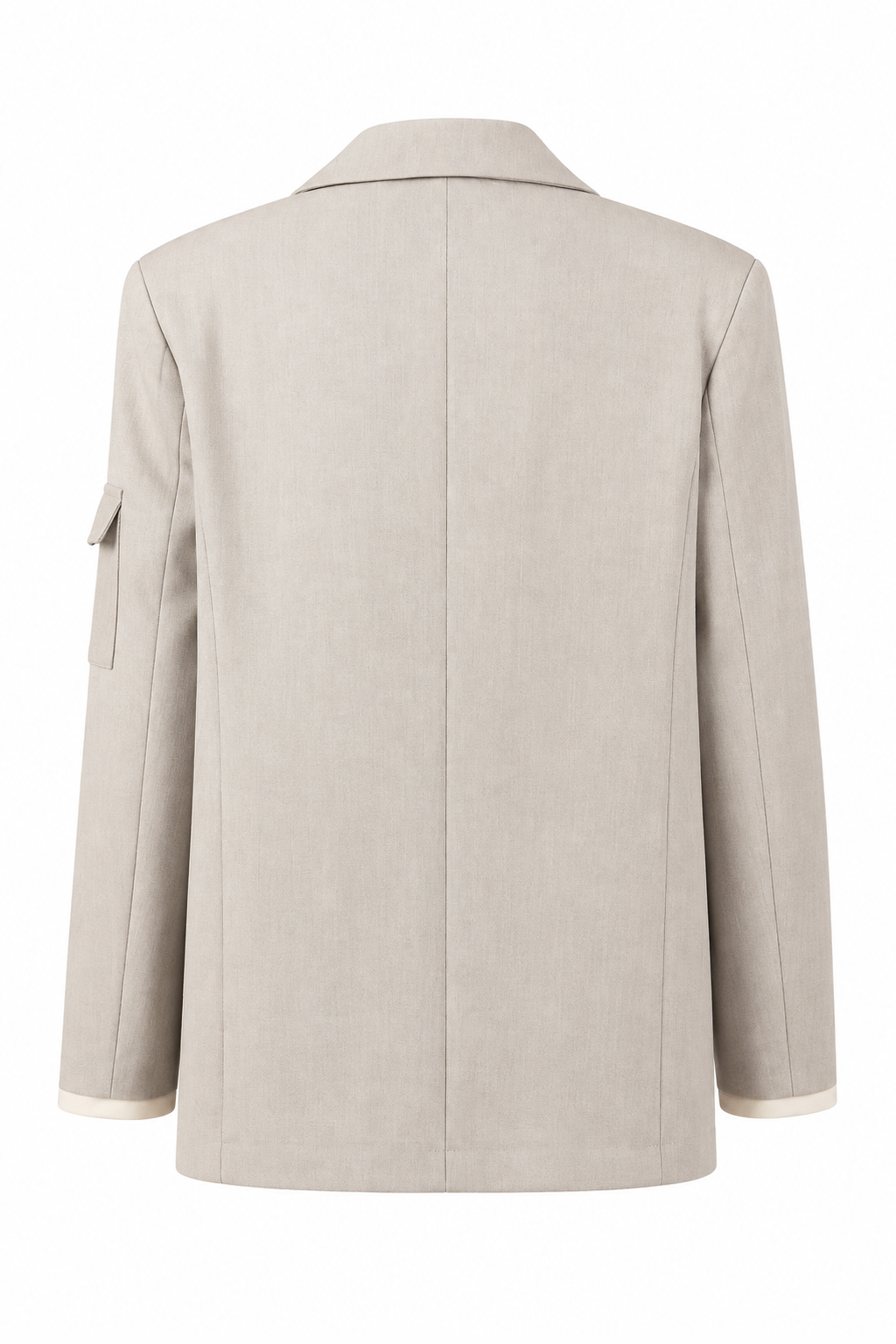 Oversized Contrast-Cuff Blazer