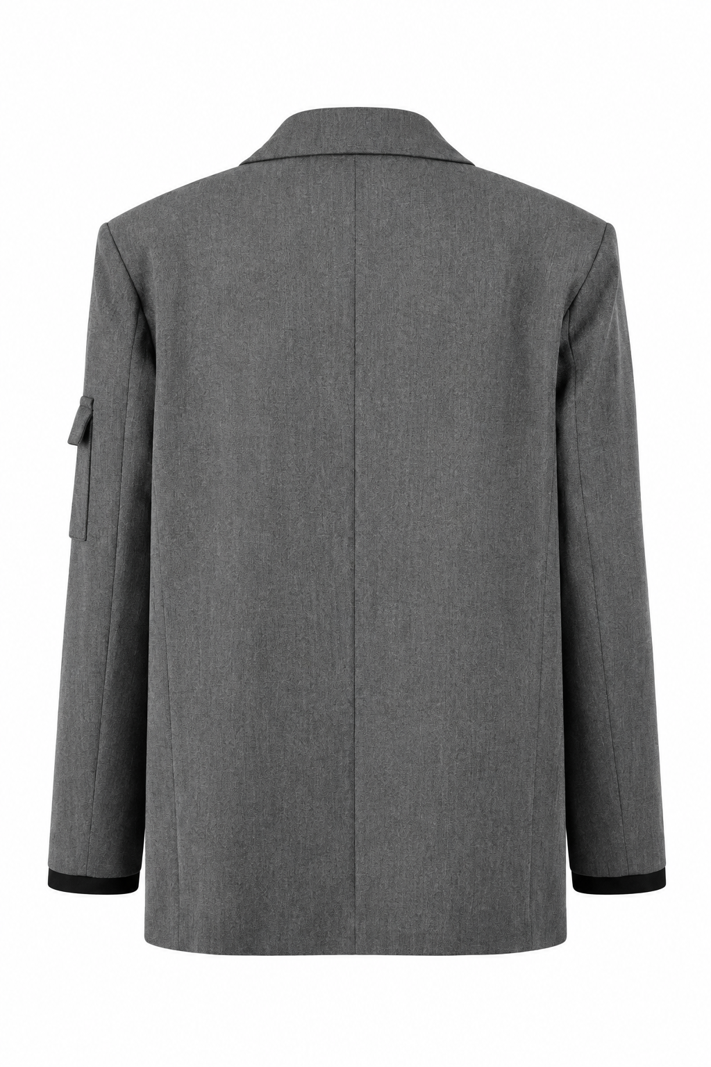 Oversized Contrast-Cuff Blazer