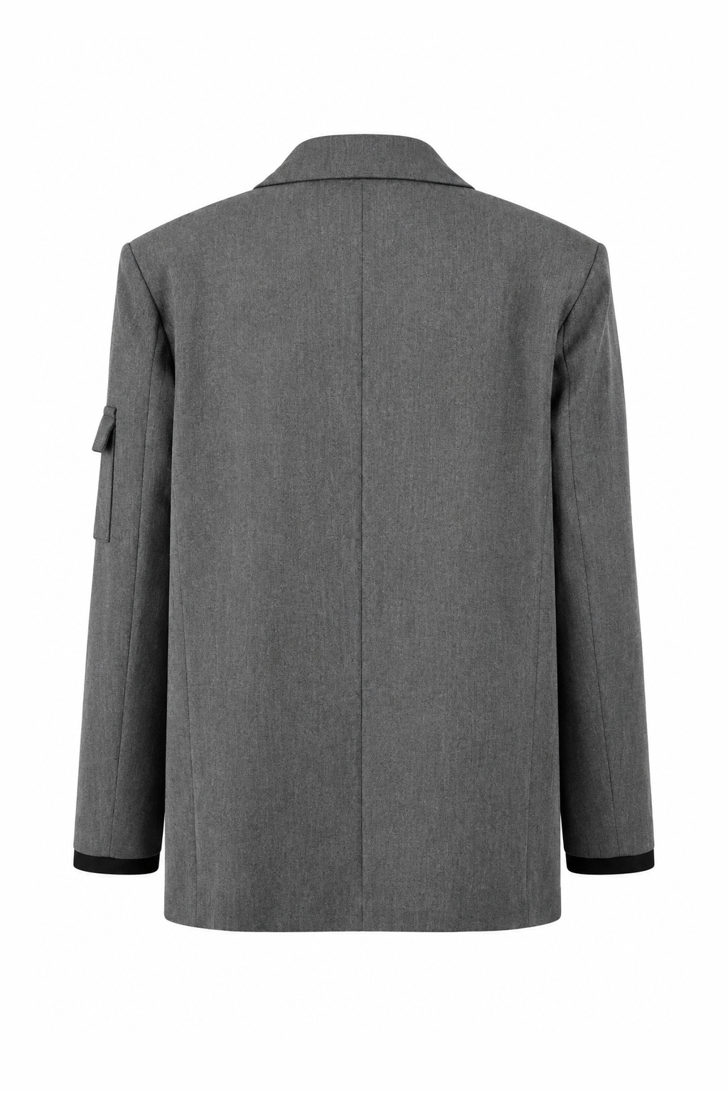 Oversized Contrast-Cuff Blazer