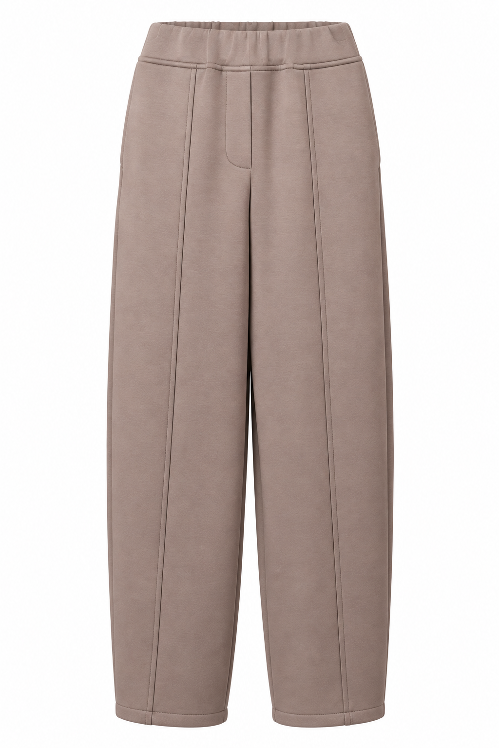 Barrel-Leg Cropped Trousers