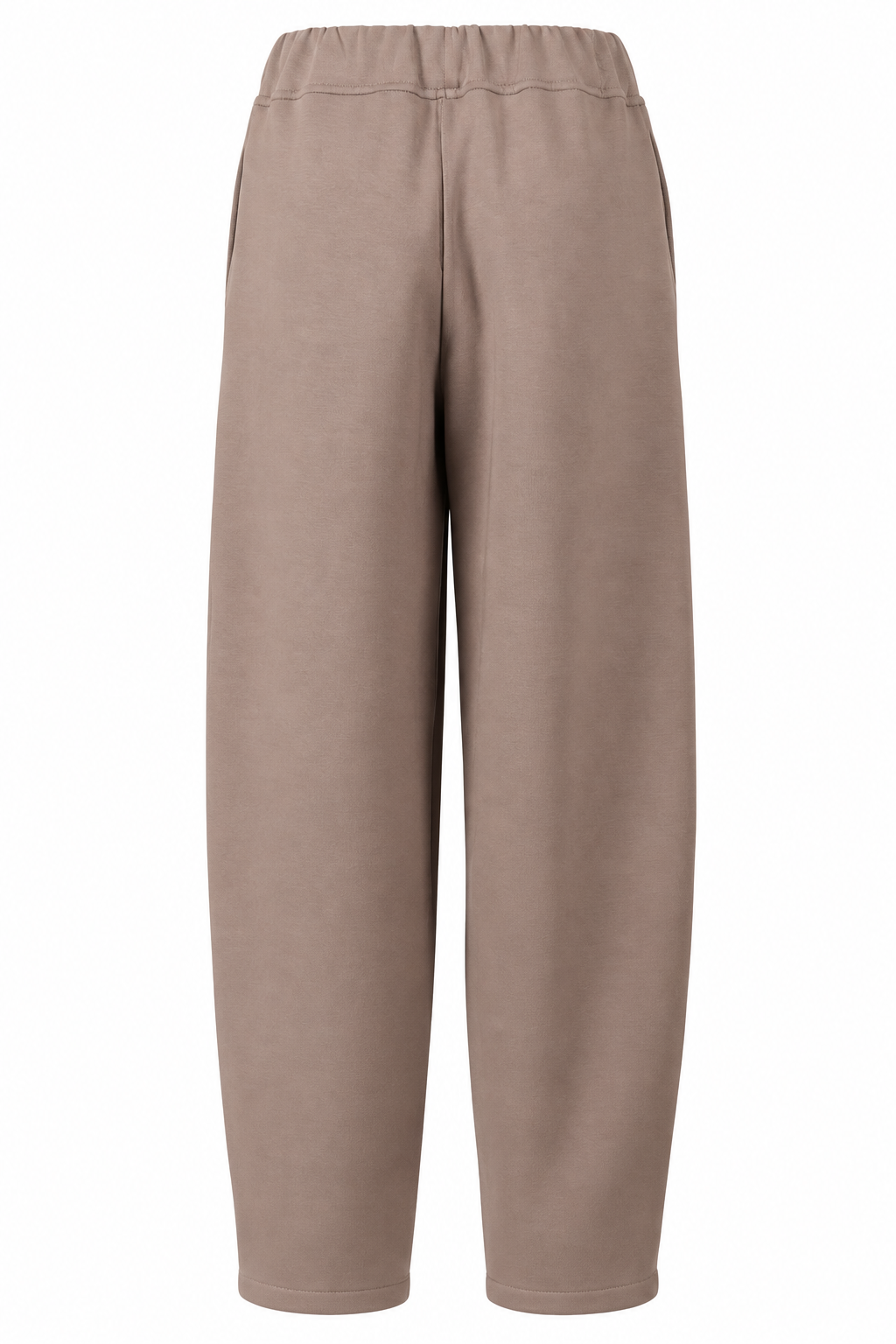 Barrel-Leg Cropped Trousers