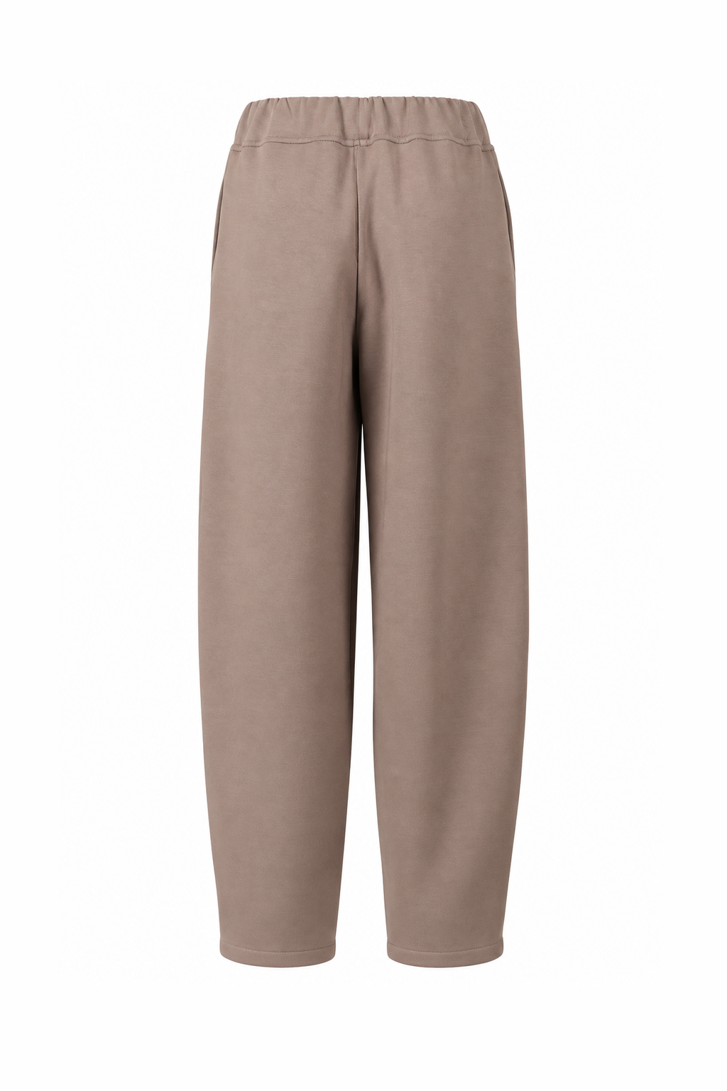 Barrel-Leg Cropped Trousers