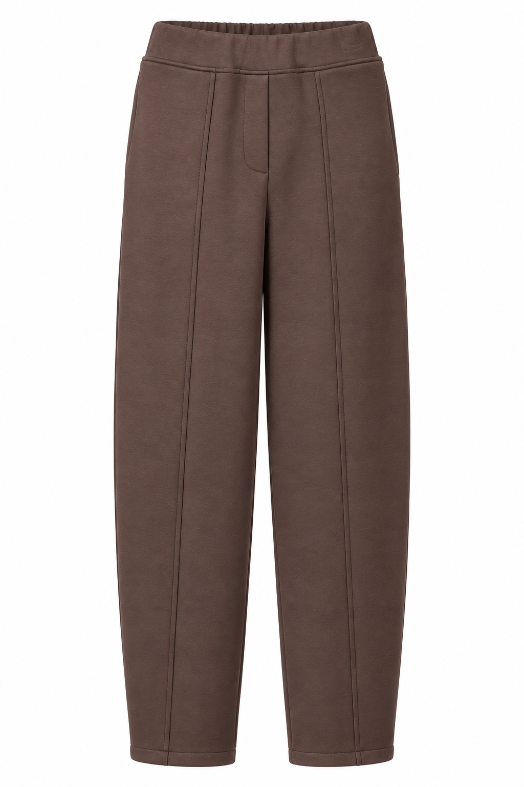 Barrel-Leg Cropped Trousers