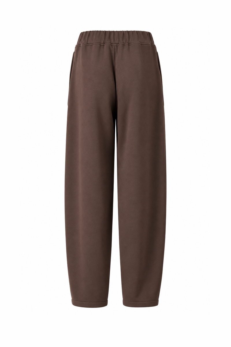 Barrel-Leg Cropped Trousers
