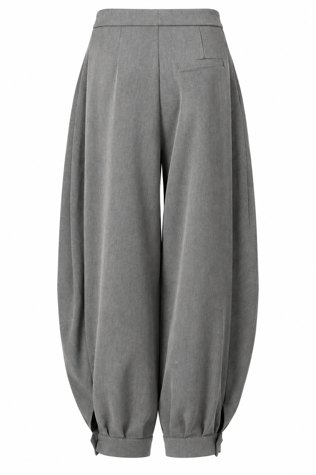 Grey Pleated Harem Trousers