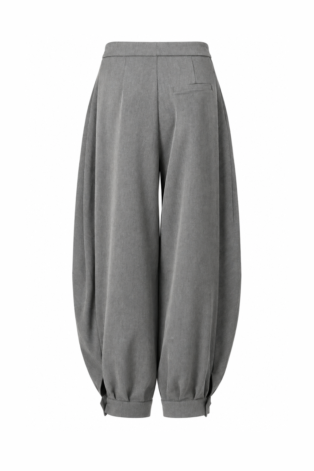 Grey Pleated Harem Trousers