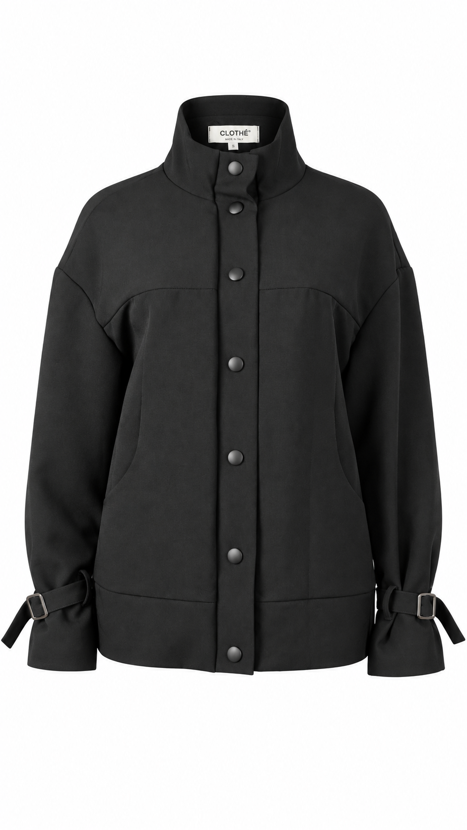 Oversized Snap-Button Jacket