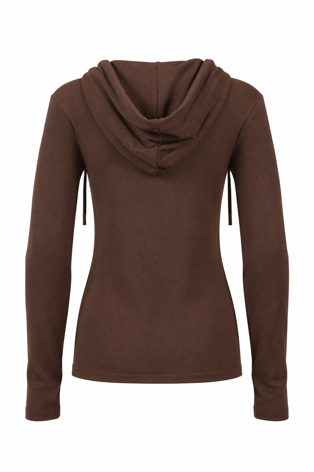 Ribbed Hooded Henley Top