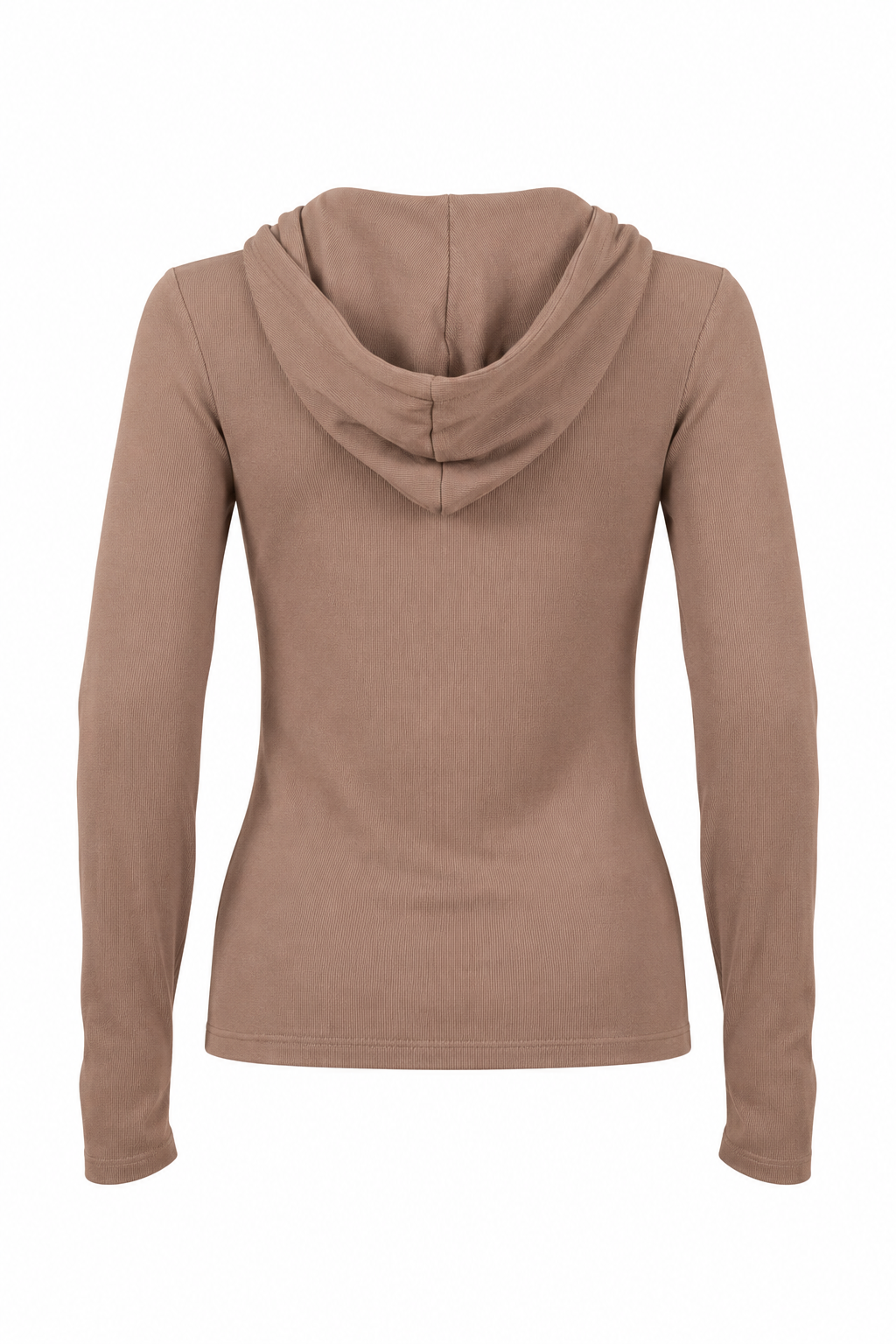 Ribbed Hooded Henley Top