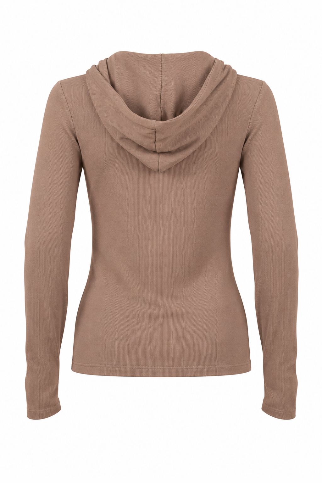 Ribbed Hooded Henley Top