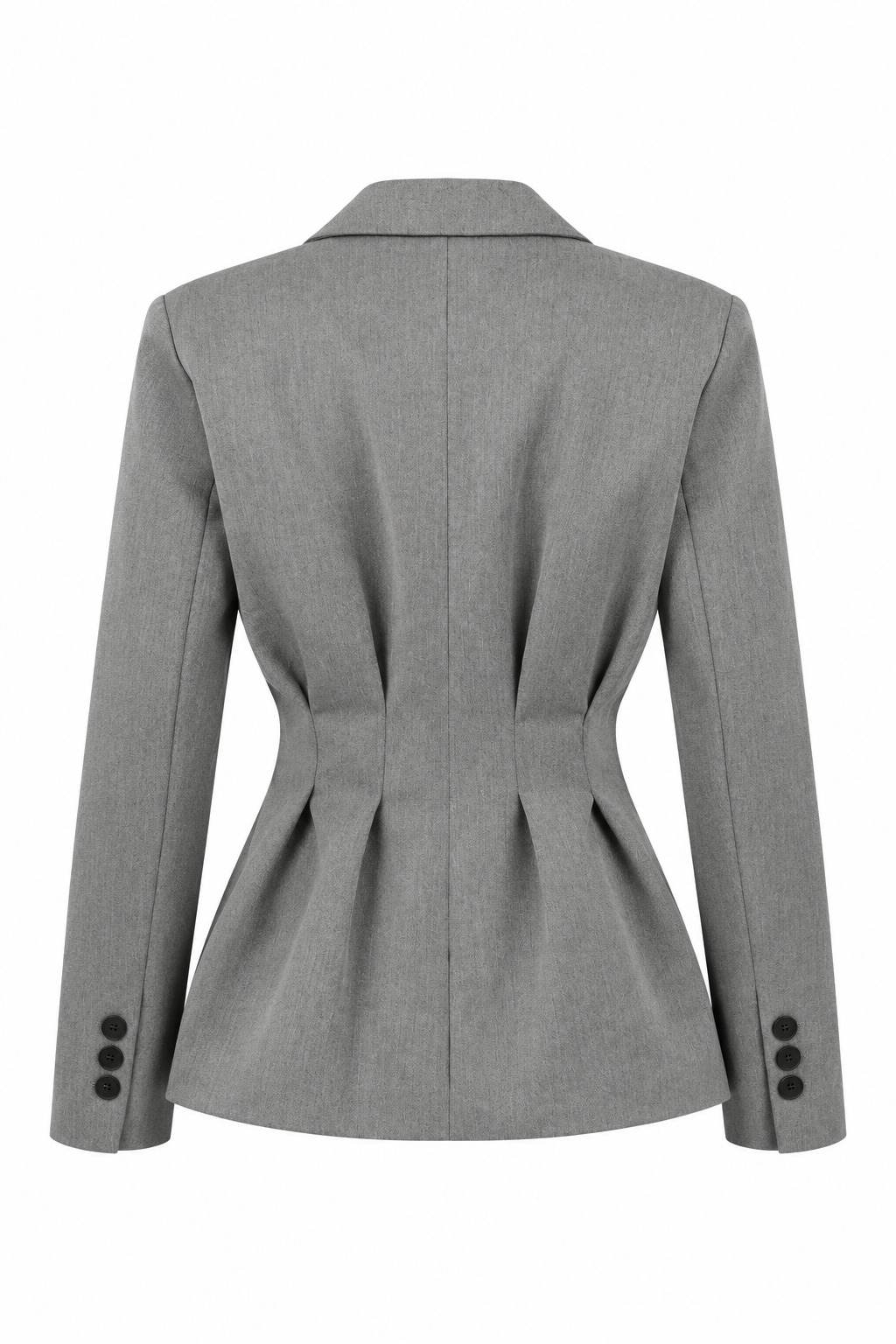 Pleated-Waist Tailored Blazer