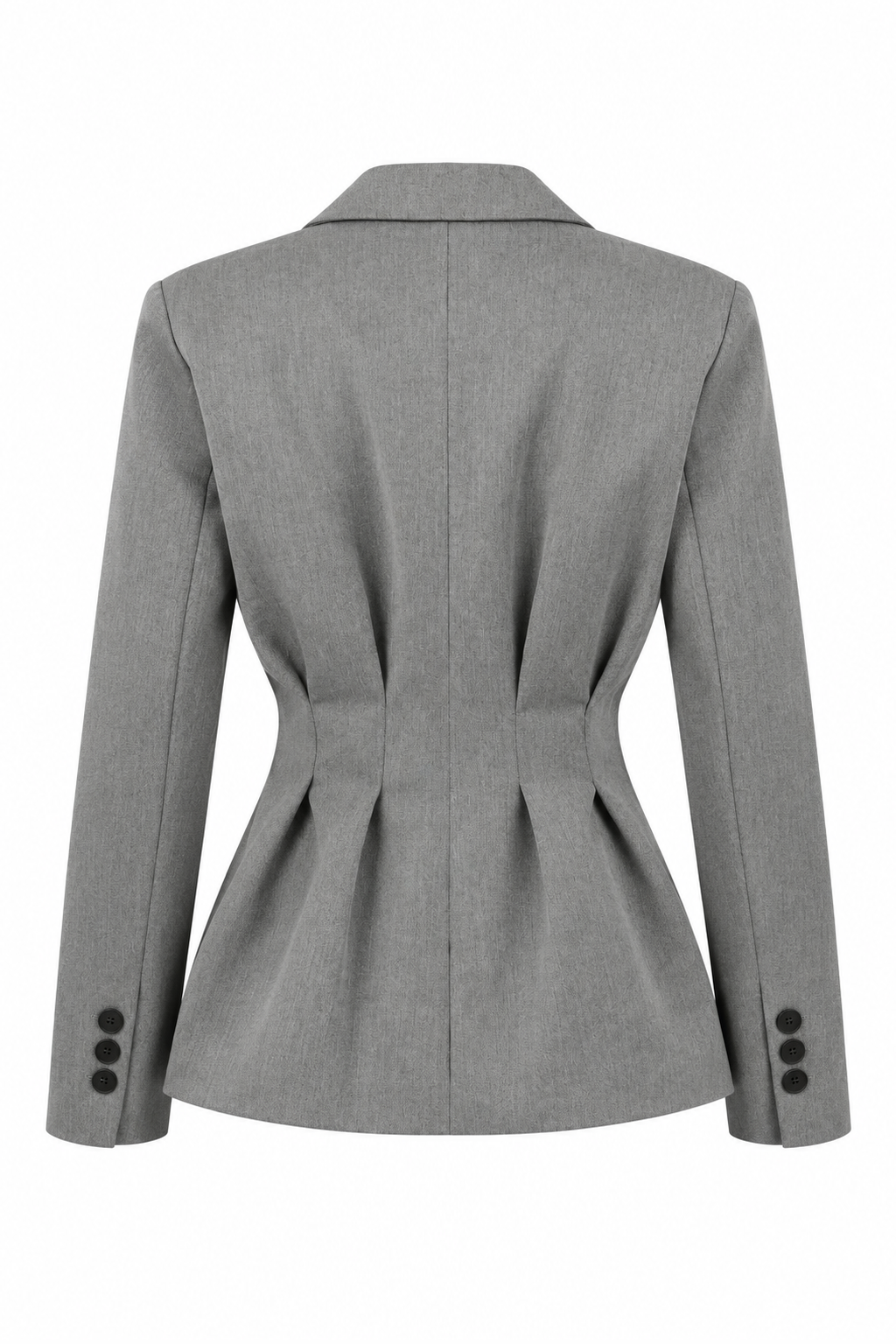 Pleated-Waist Tailored Blazer