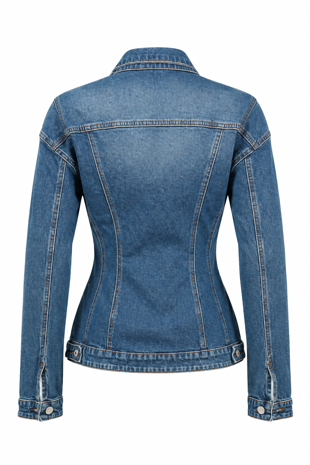Denim Peplum Blazer-Shirt