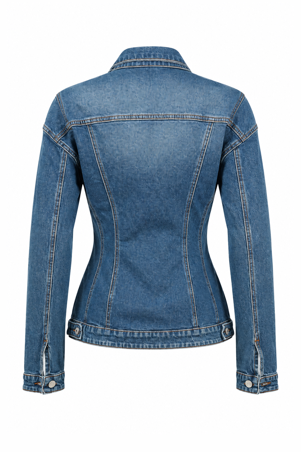 Denim Peplum Blazer-Shirt