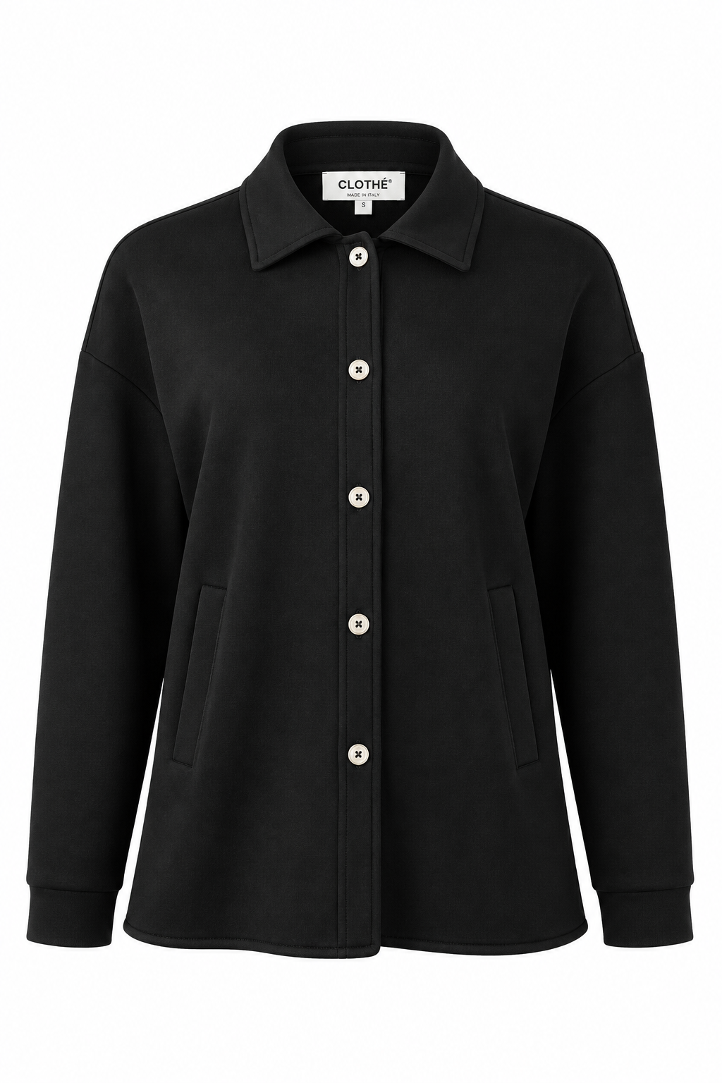 Oversized Button-Front Shirt-Jacket