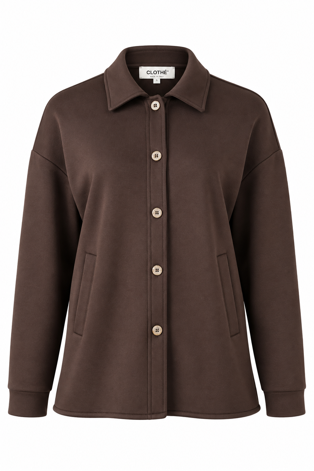 Oversized Button-Front Shirt-Jacket