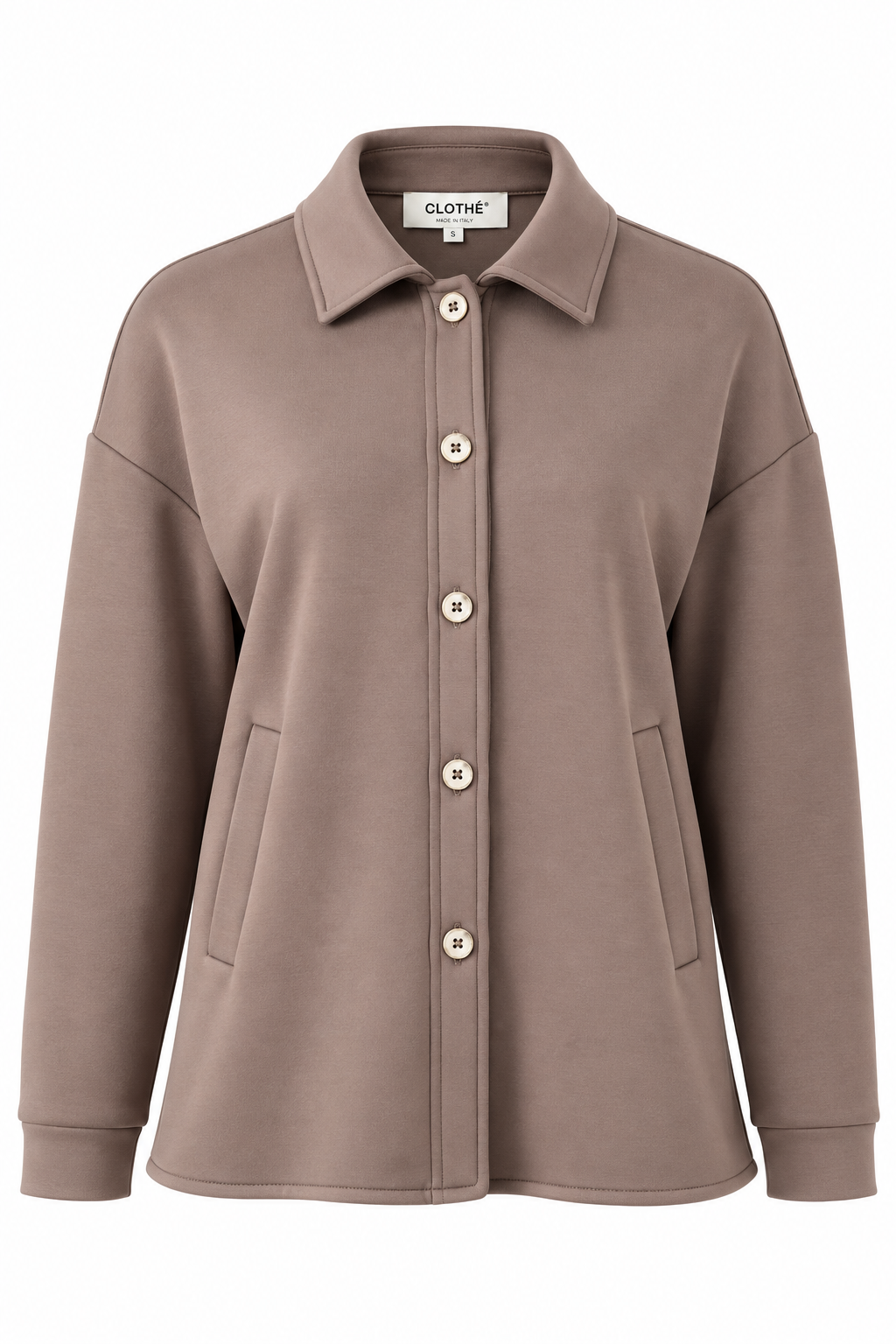 Oversized Button-Front Shirt-Jacket