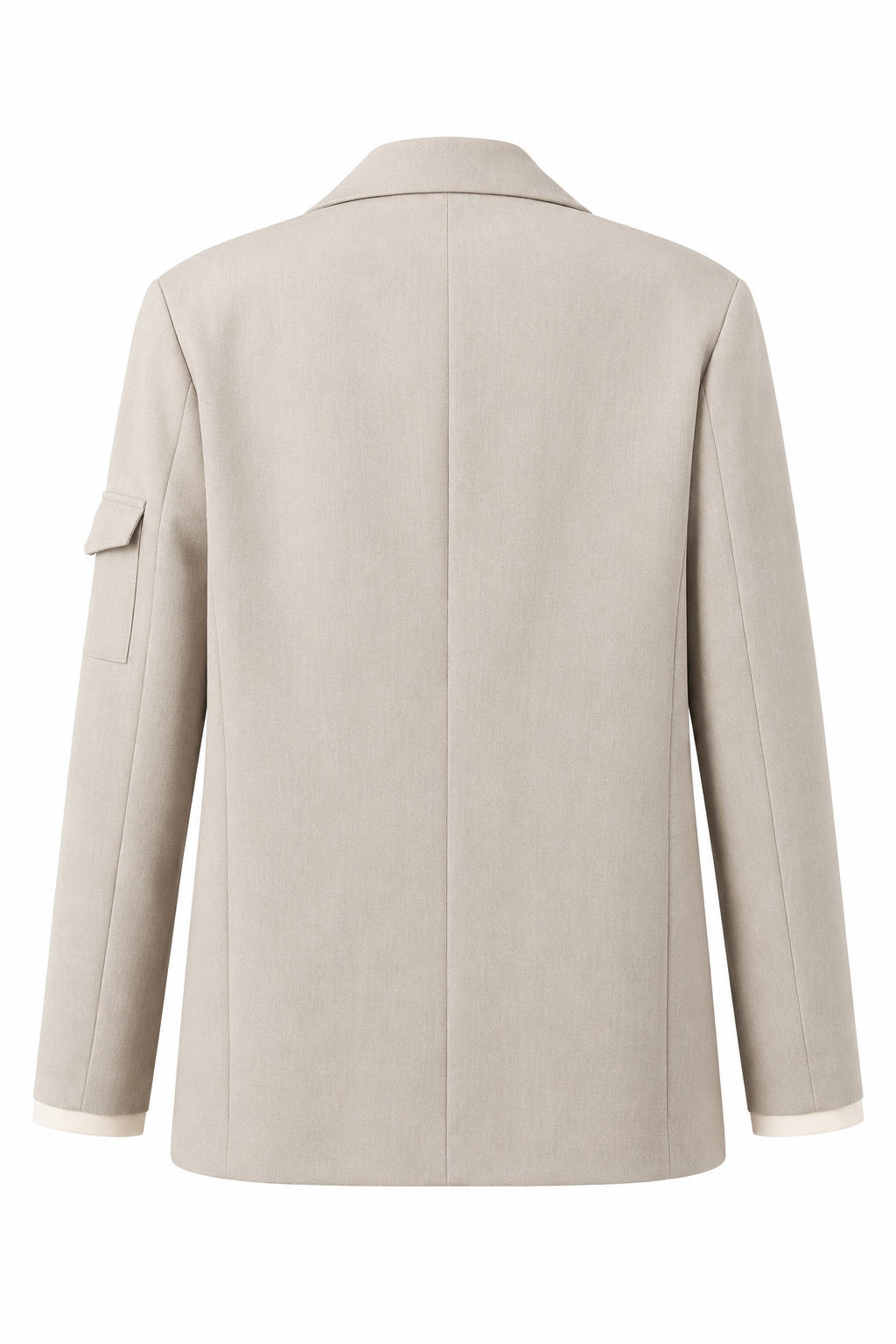 Oversized Contrast-Cuff Blazer