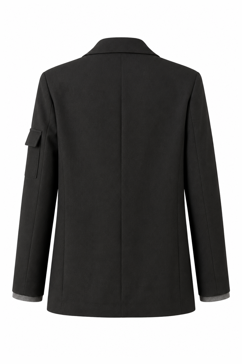Oversized Contrast-Cuff Blazer