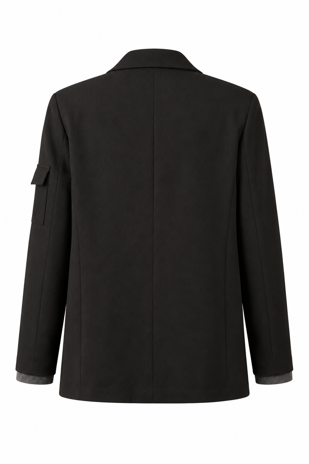 Oversized Contrast-Cuff Blazer