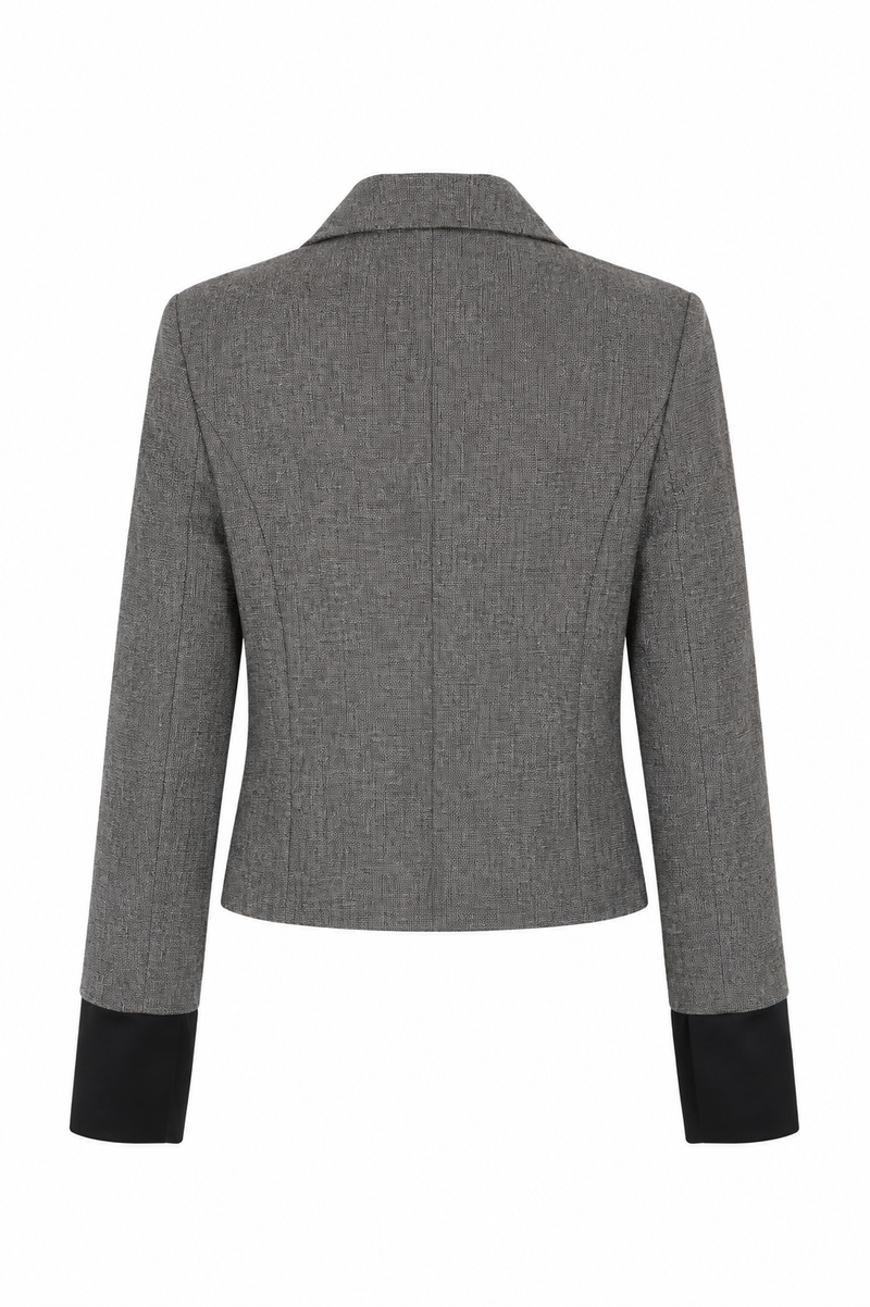 Boxy Blazer with Detachable Cuffs