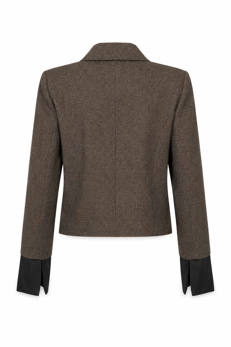 Boxy Blazer with Detachable Cuffs
