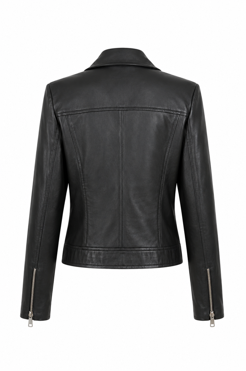 Black Leather Biker Jacket