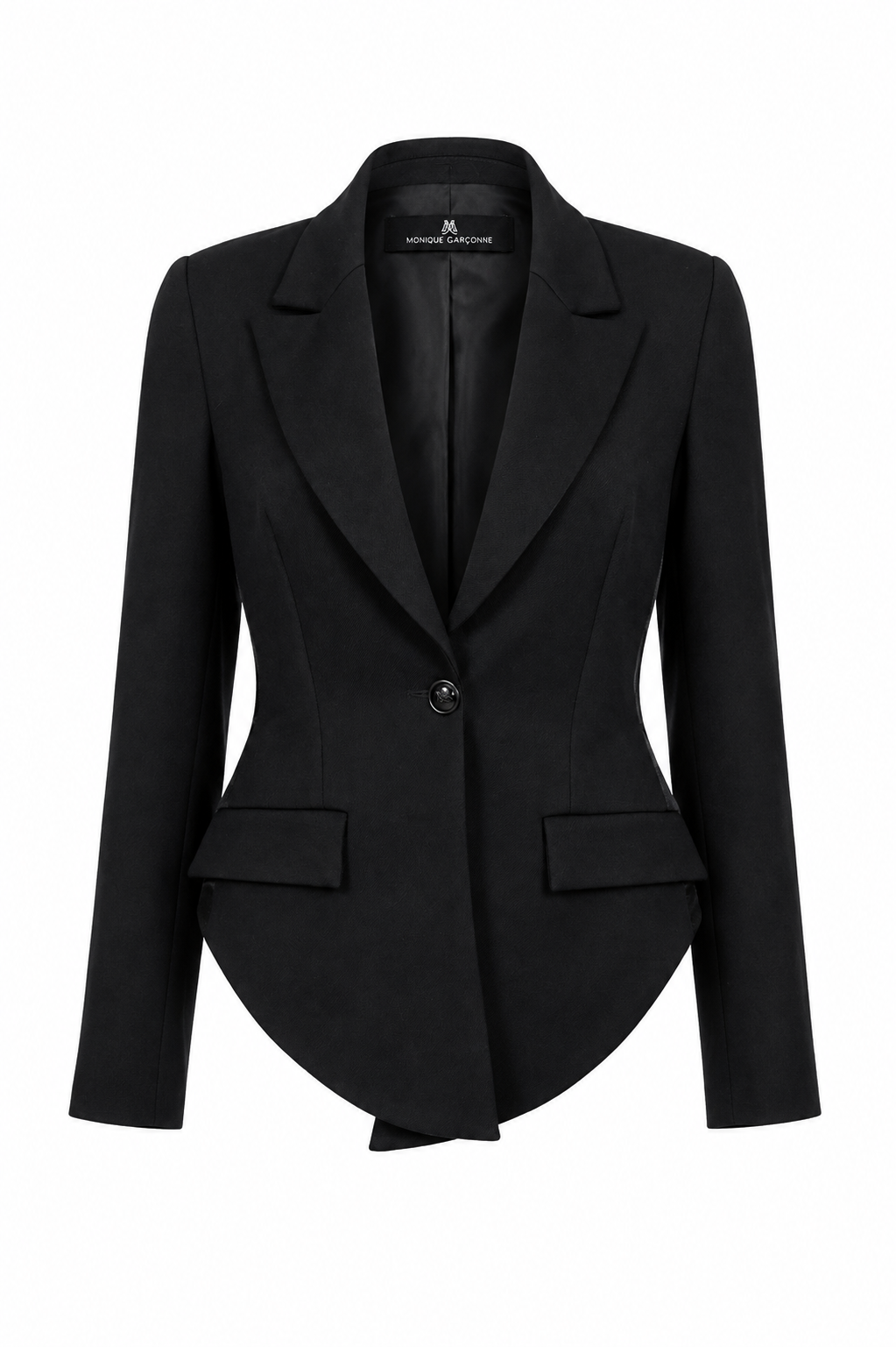 Black Corset-Back Blazer
