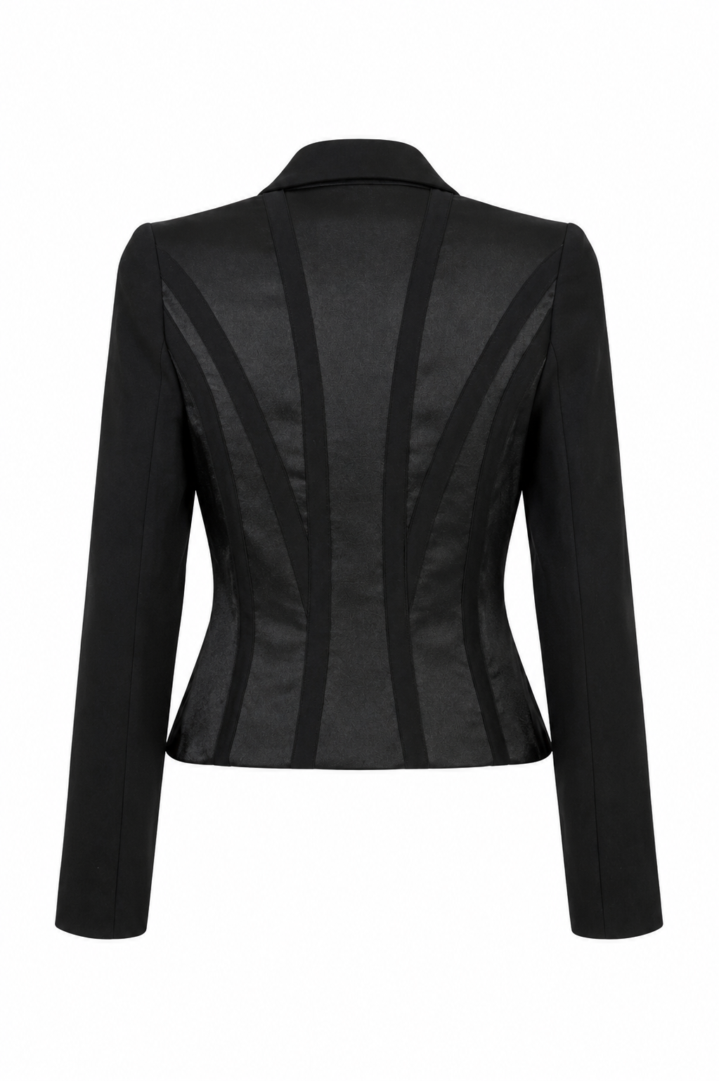 Black Corset-Back Blazer