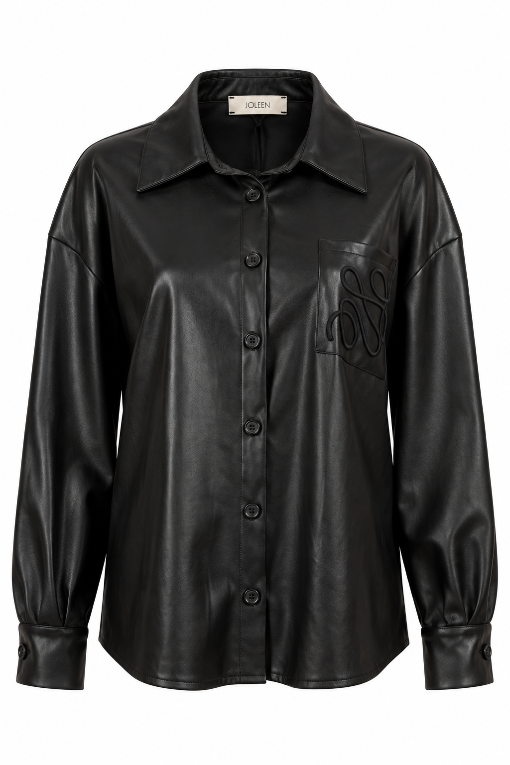 Oversized Faux Leather Shirt