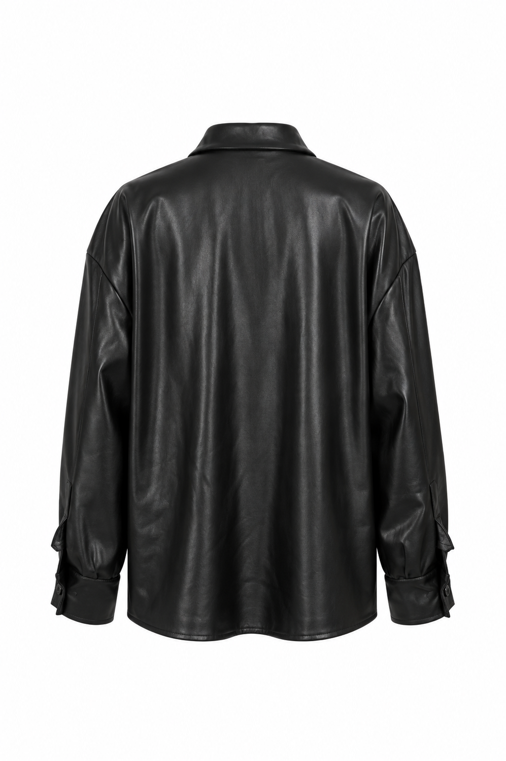 Oversized Faux Leather Shirt