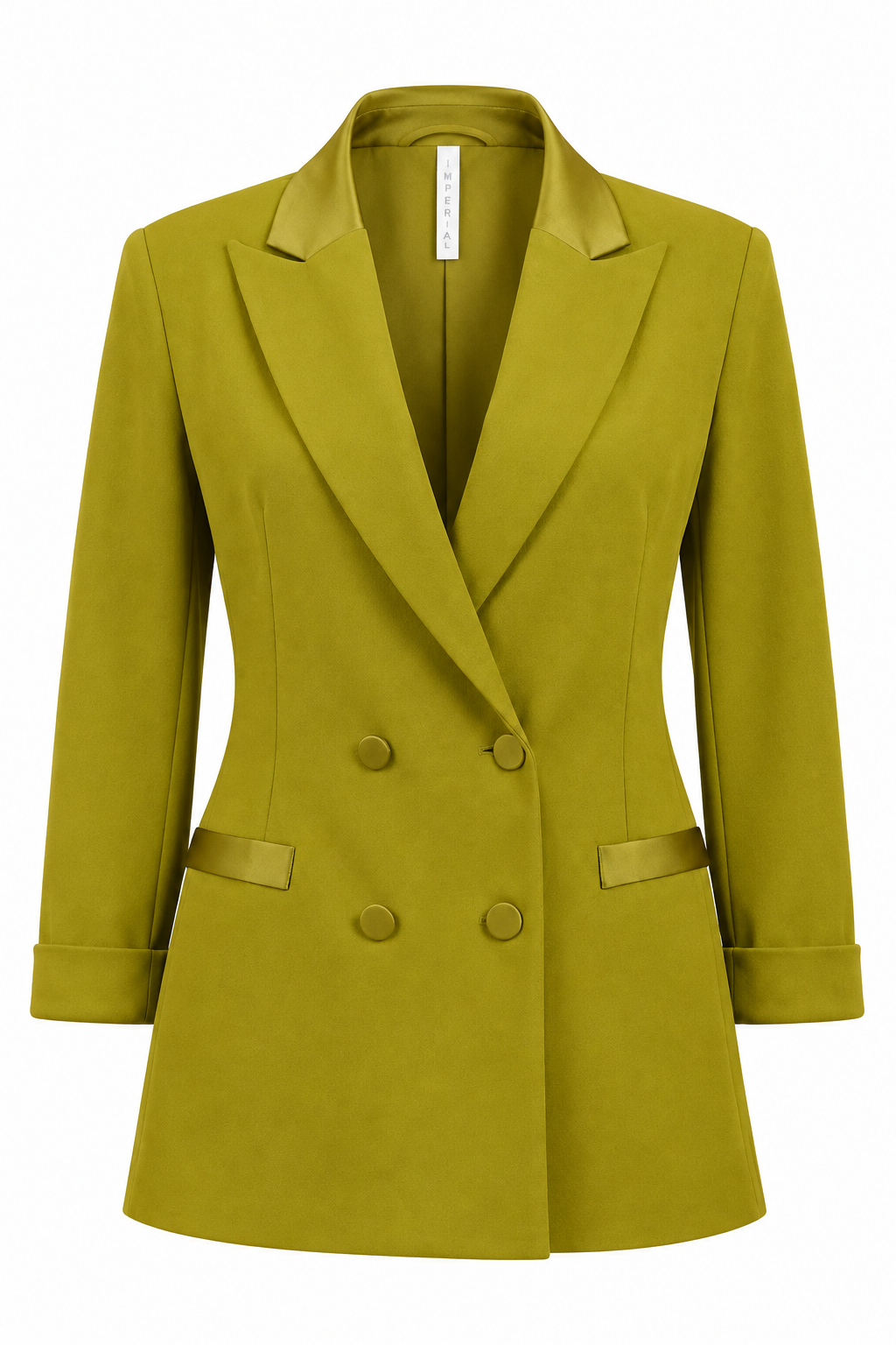 Olive Double-Breasted Blazer