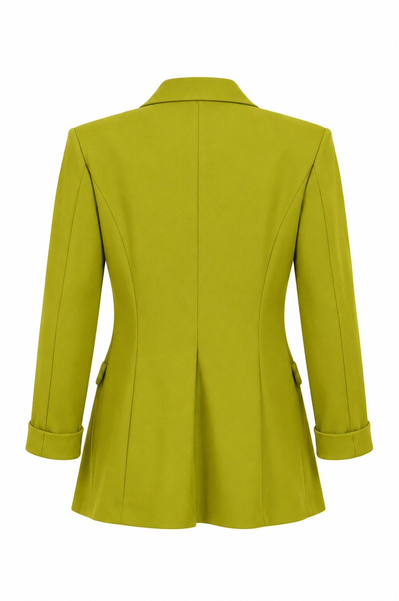 Olive Double-Breasted Blazer