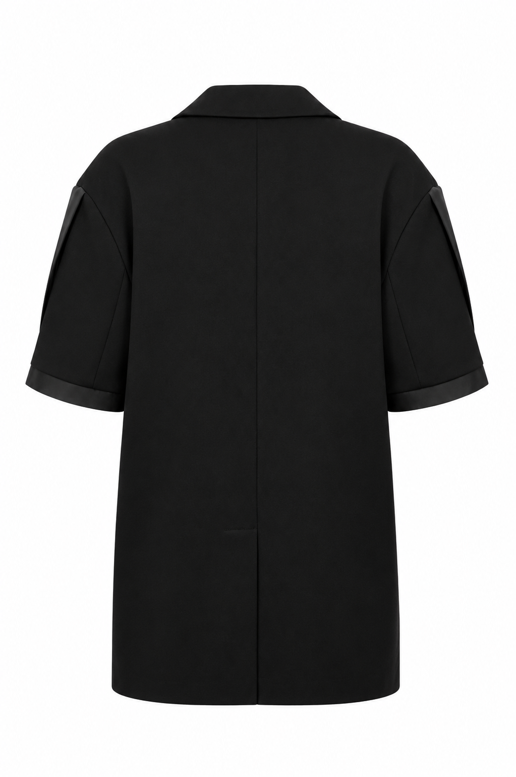 Black Short-Sleeved Tailored Blazer