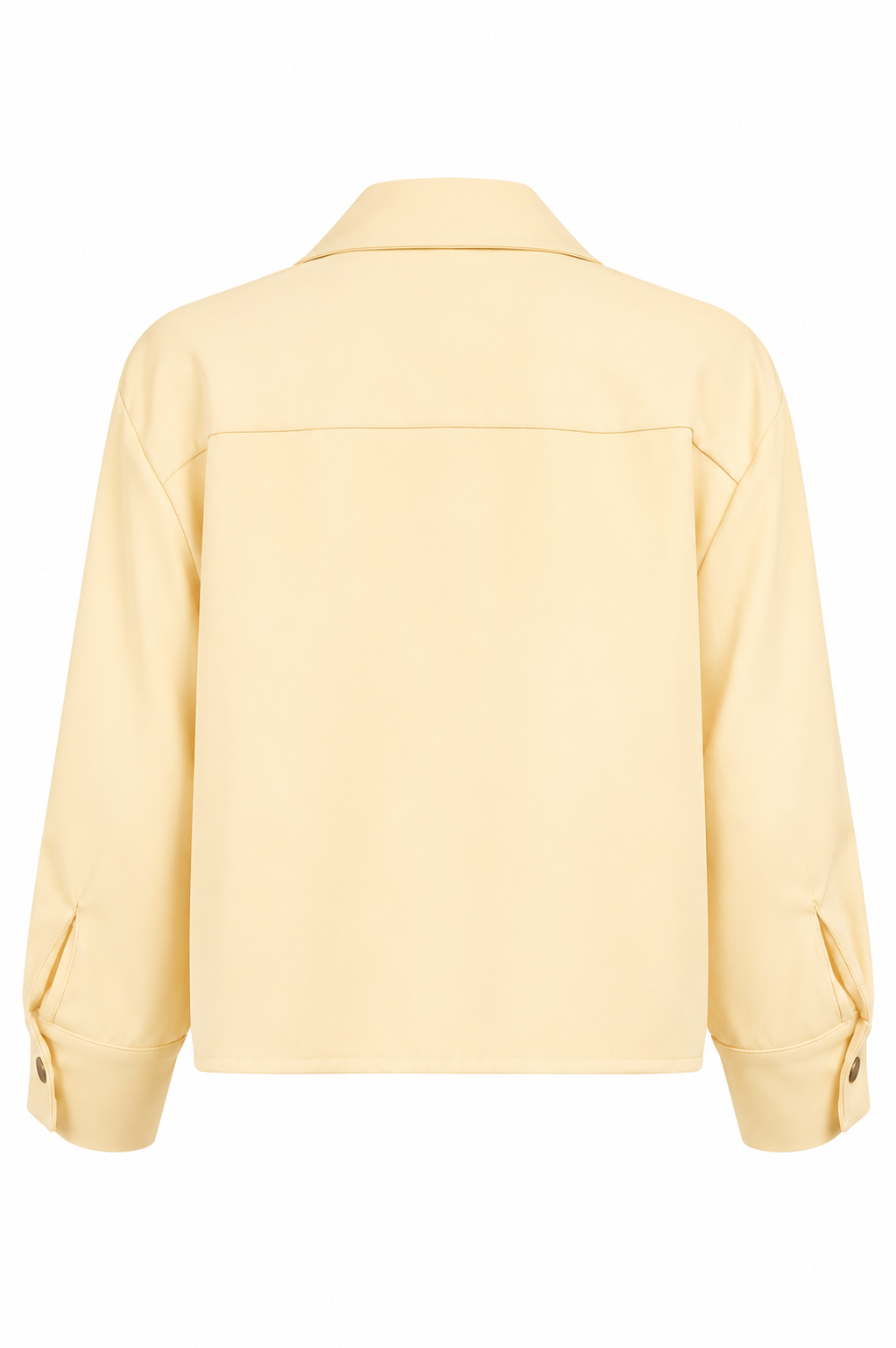 Buttercup Yellow Cropped Shirt-Blazer
