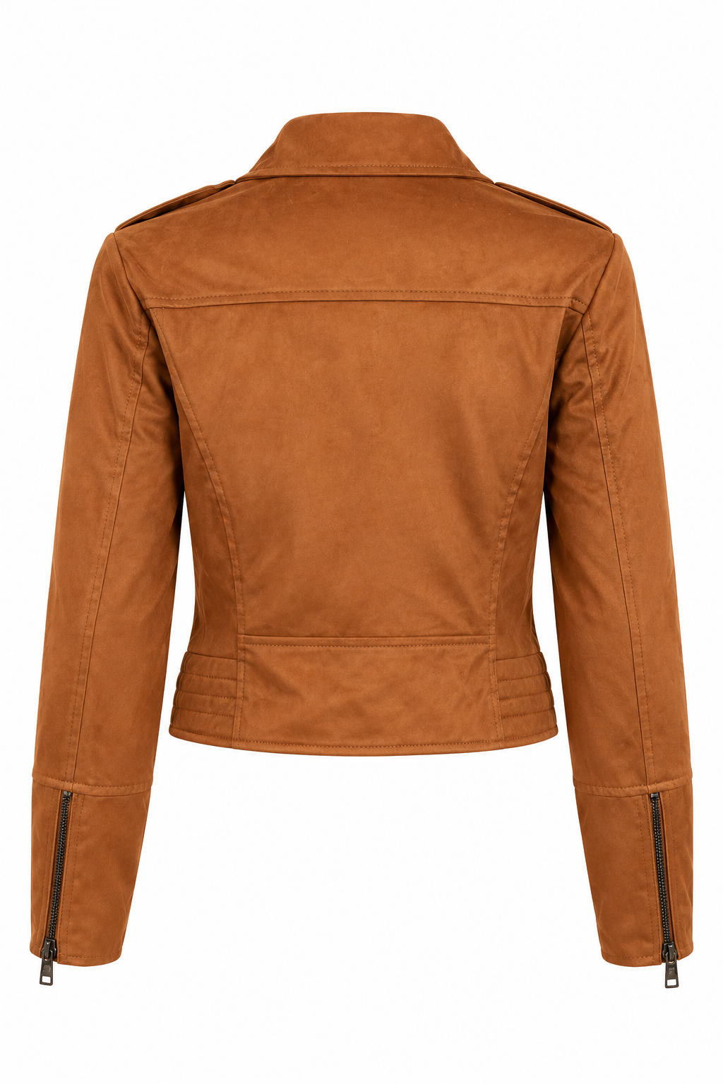 Tan Suede Biker Jacket