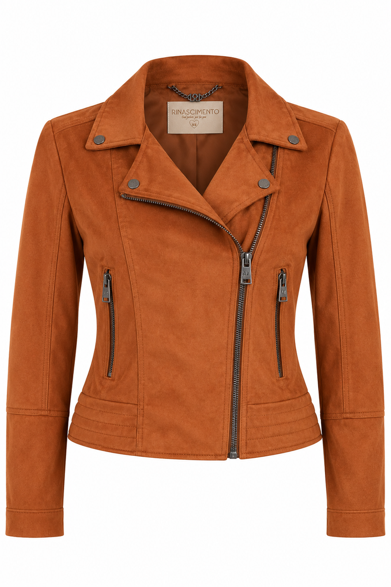Tan Suede Biker Jacket