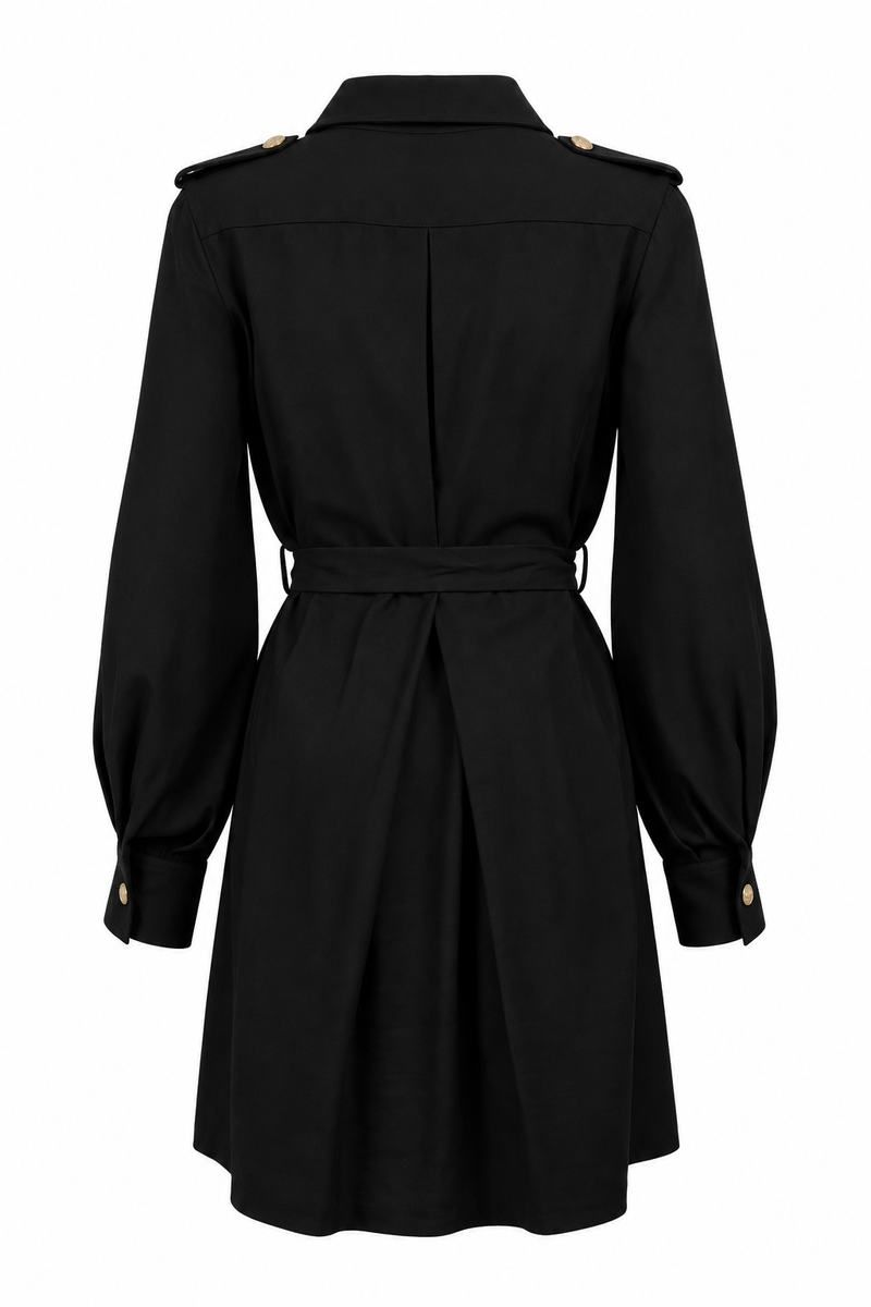Black Mini Shirt Dress