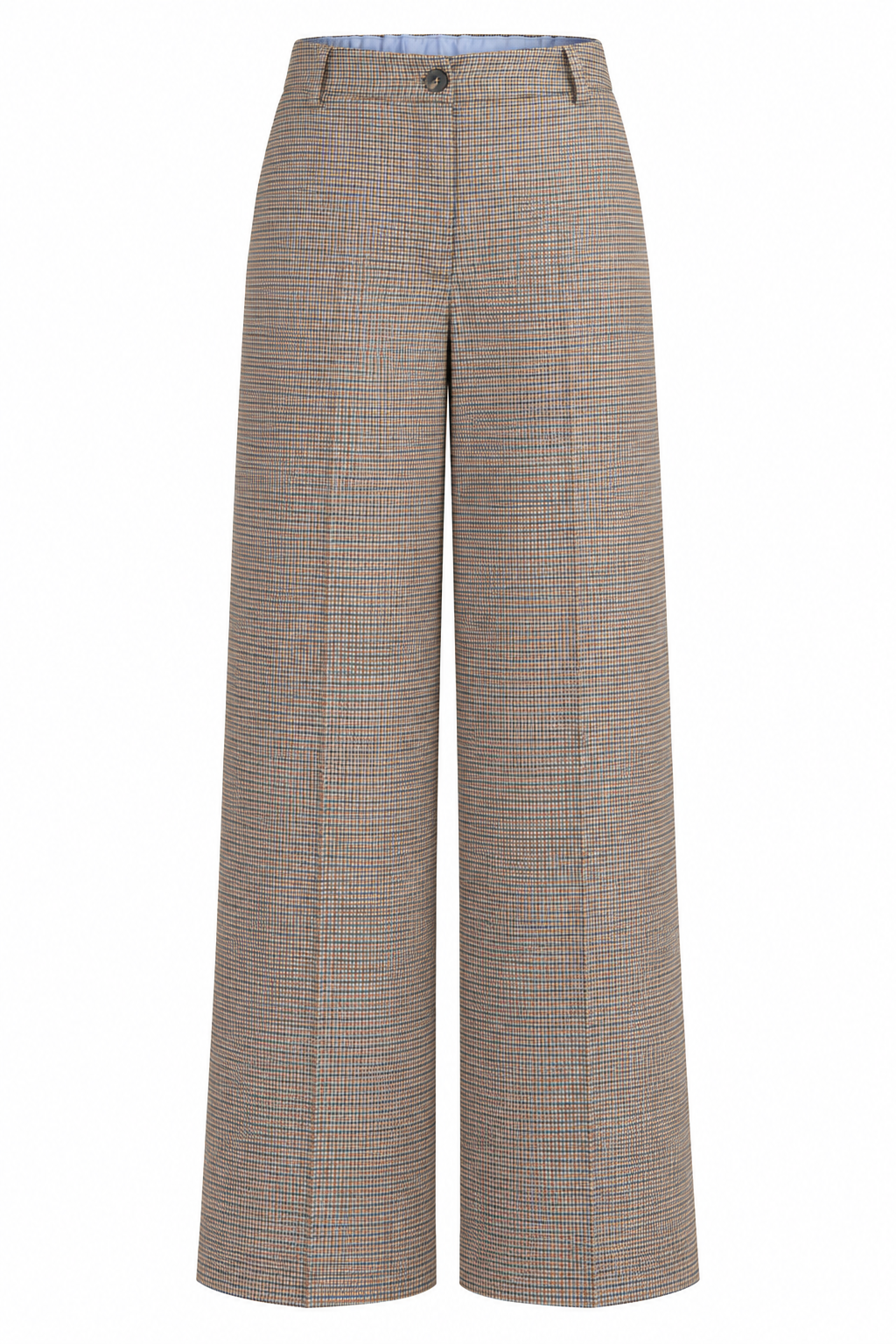 Checked Wide-Leg Trousers