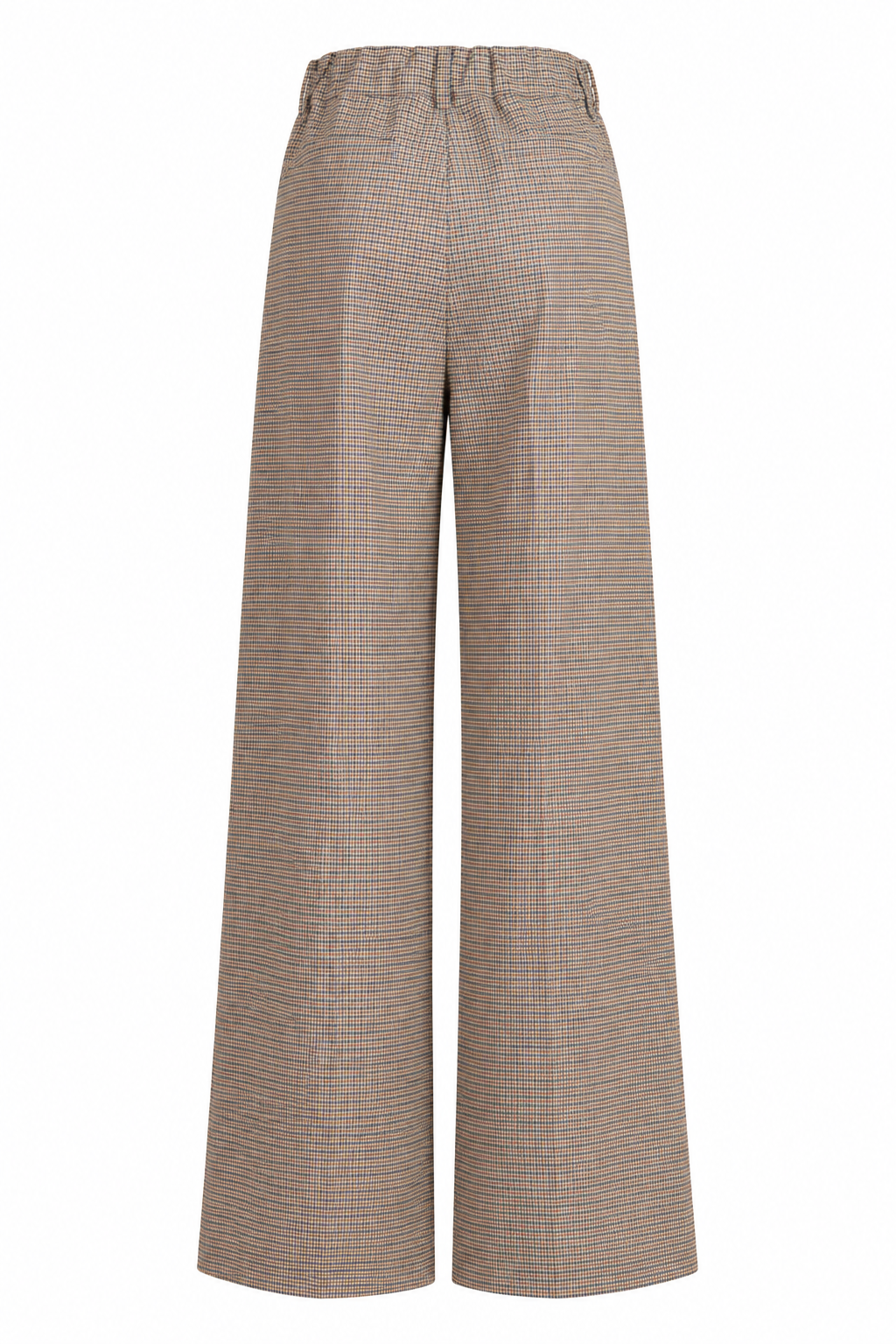 Checked Wide-Leg Trousers