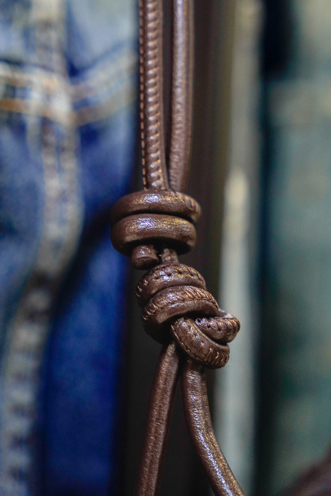 Brown Woven Leather Crossbody Bag