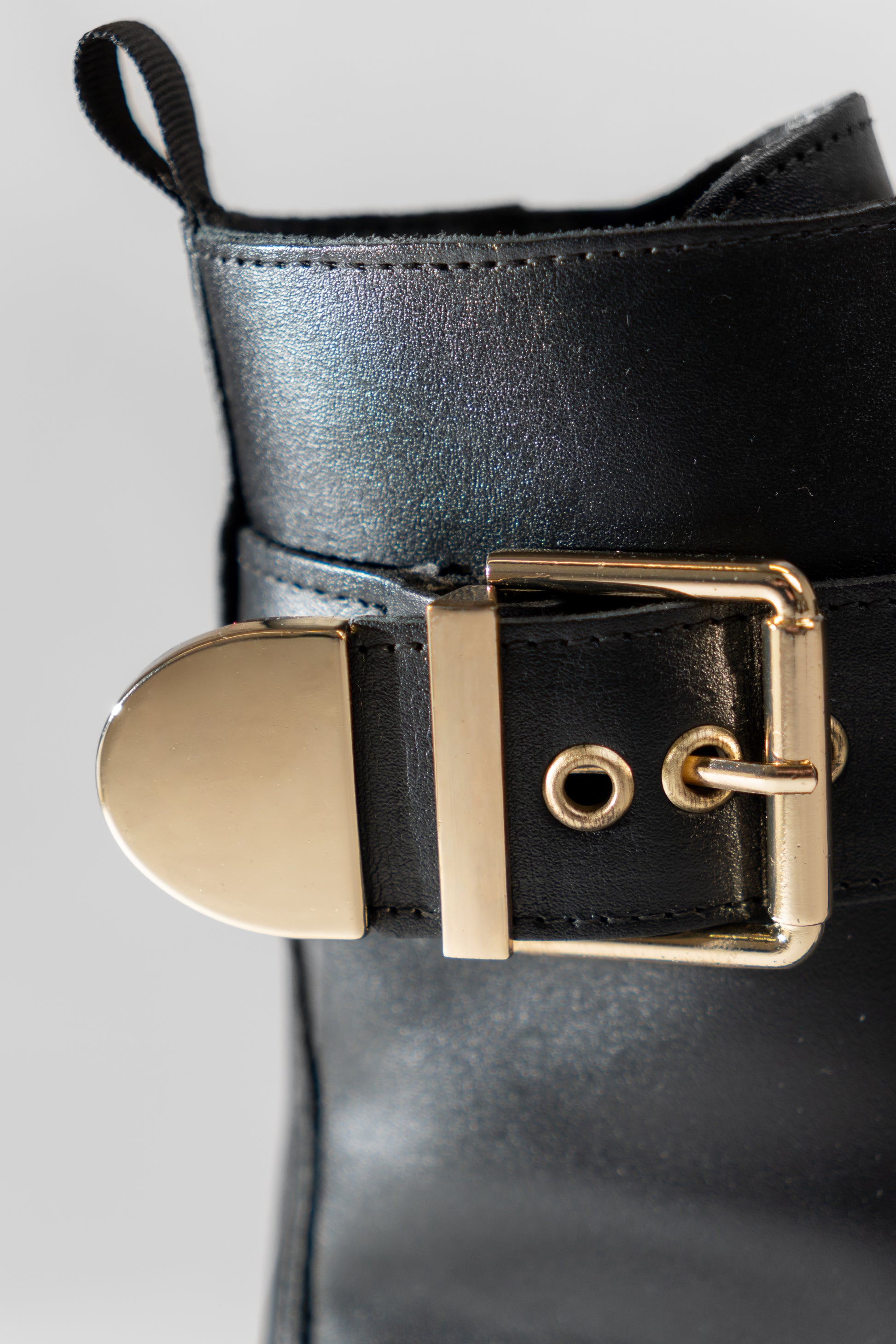 Buckle-Detailed Combat Boots