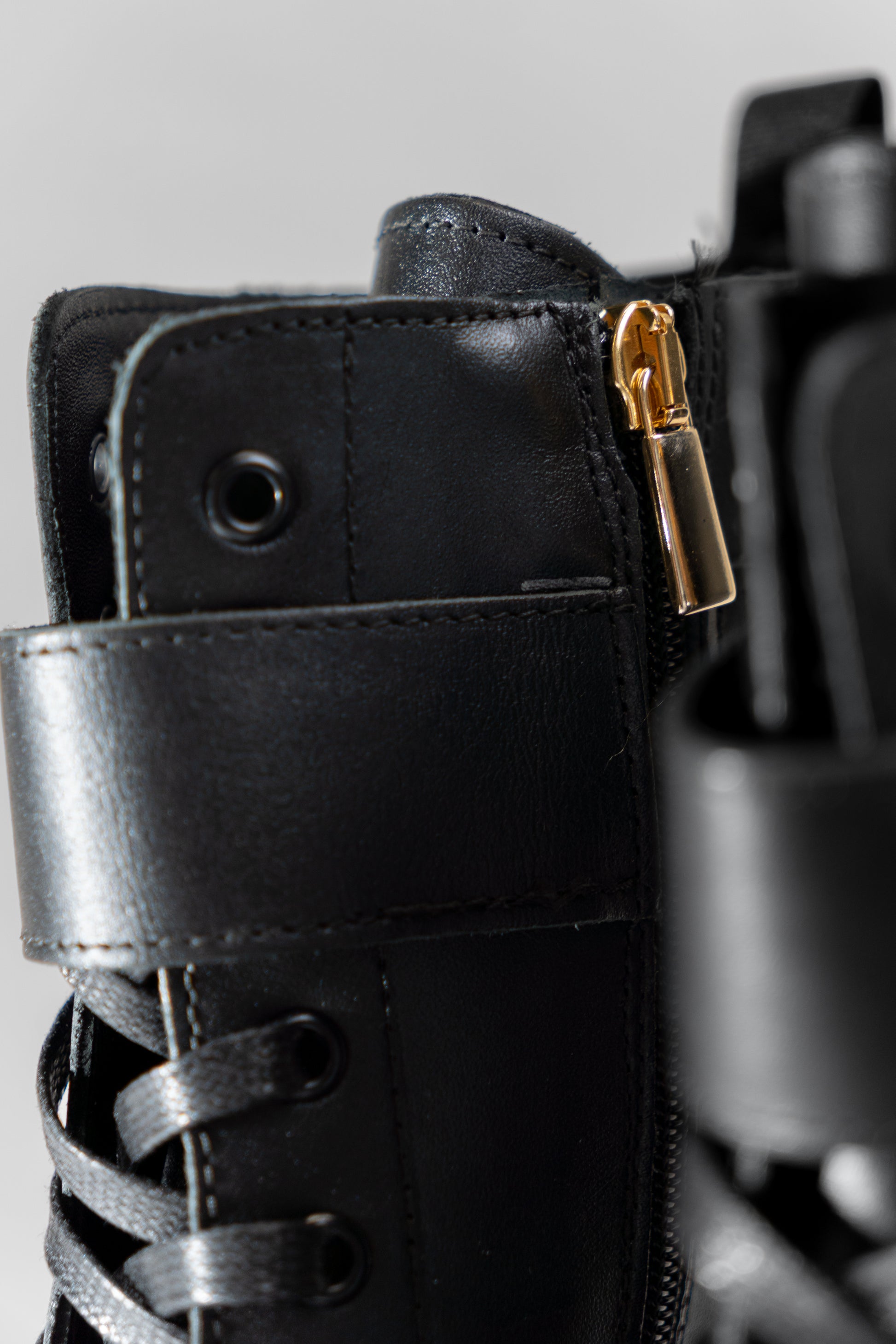 Buckle-Detailed Combat Boots