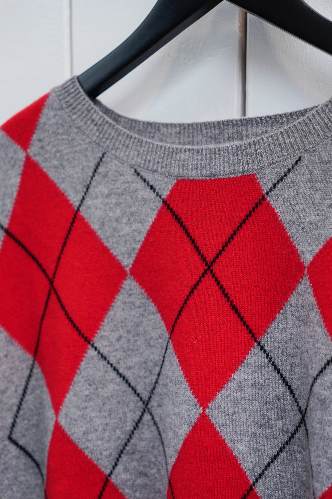 Statement Argyle Oversized Sweater
