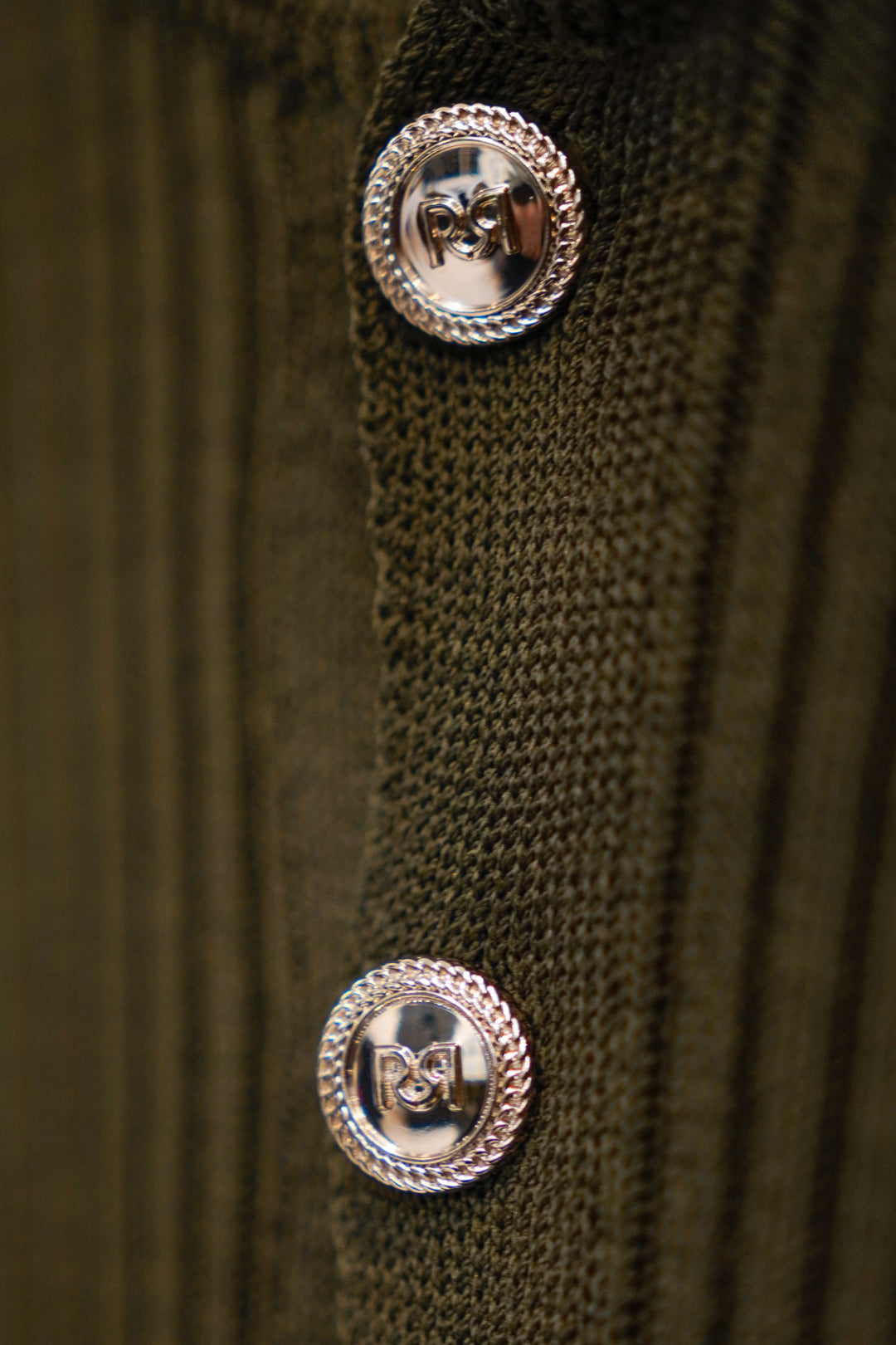 Button-Up Crew Neck Knit