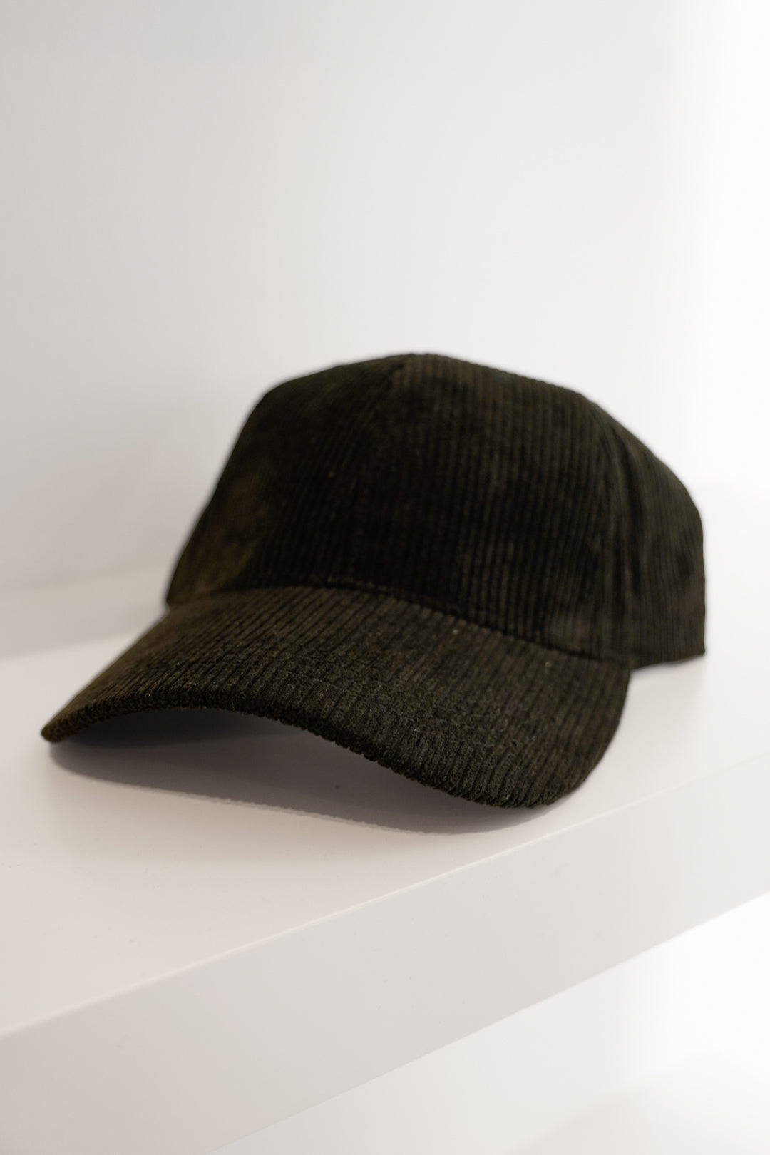 Black Corduroy Baseball Cap