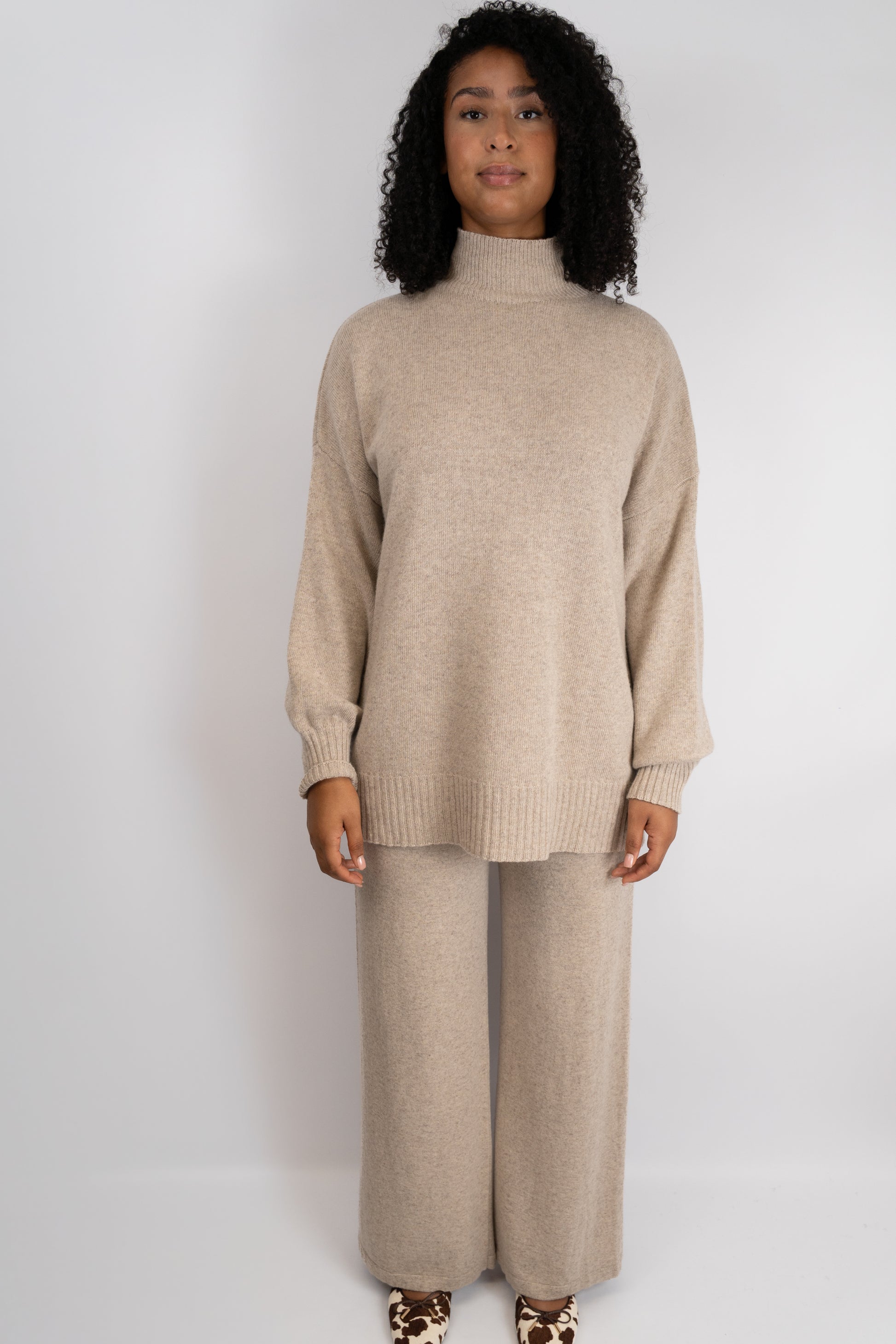 Cream Knit Two-Piece Set